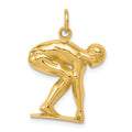 14K Swimmer/Diver Charm, 26 x 18 mm