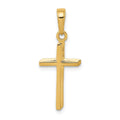 14k Polished Cross Pendant, 24 x 12 mm