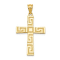 14K Greek Key Cross Pendant, 35 x 20 mm, 2.47 g - ID5S9K61688L7