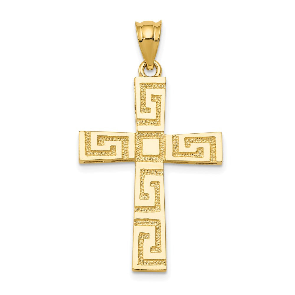 14K Greek Key Cross Pendant, 35 x 20 mm, 2.47 g - ID5S9K61688L7