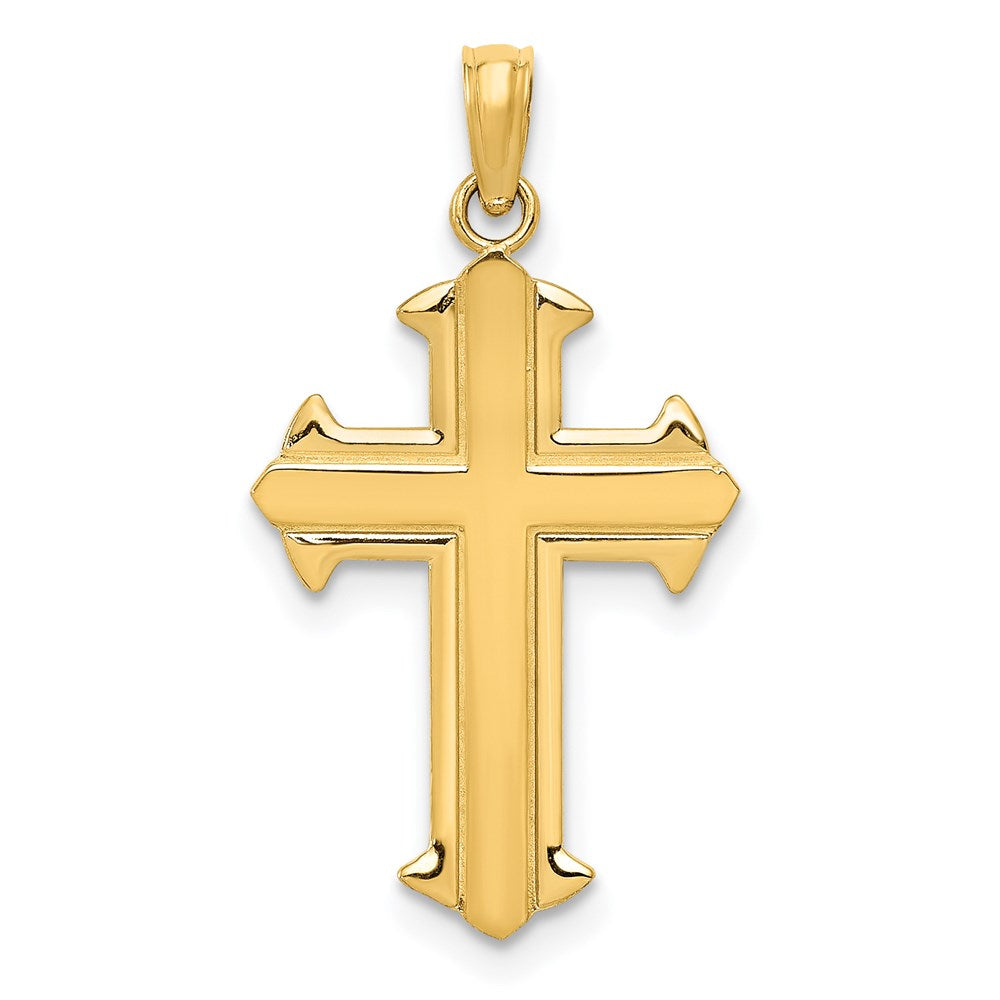 14K Passion Cross Pendant, 29 x 15 mm
