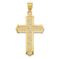 14k Passion Cross Pendant, 34 x 19 mm