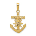 14k Mariners Crucifix Pendant, 25 x 15 mm