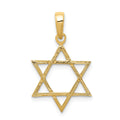 14k Star of David Pendant, 24 x 15 mm, 0.62 g