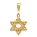 14K Star of David Charm, 24 x 15 mm