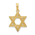 14k Star of David Pendant, 27 x 18 mm