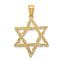 14k Fancy Star of David Pendant, 29 x 20 mm