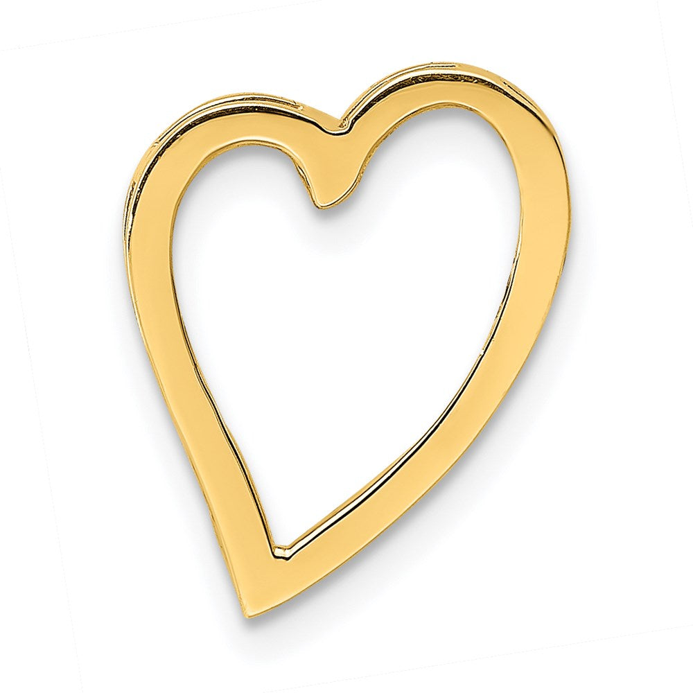 14K Polished Floating Heart Chain Slide, 20.25 x 12.3 mm