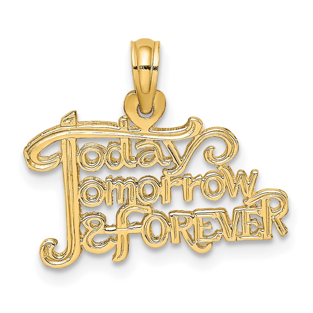 14K TODAY TOMORROW AND FOREVER Charm, 16.45 x 19.76 mm
