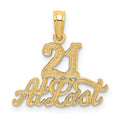 14K 21 AT LAST Charm, 15.8 x 17.4 mm