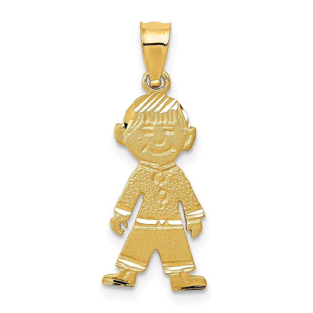 14k Boy Charm, 25 x 10 mm