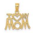 14K I HEART MY MOM Charm, 13.2 x 14.9 mm