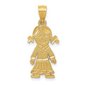 14k Girl Charm, 23 x 11 mm