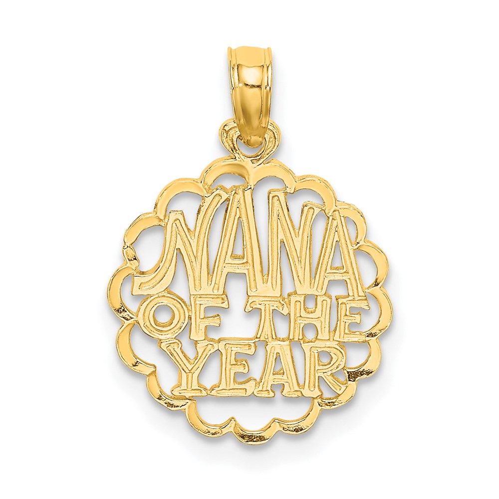 14K NANA OF THE YEAR  Charm, 18.4 x 14.2 mm