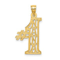 14K #1 NANA  Charm, 24.2 x 14.5 mm