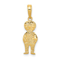 14K Boy with Hands in Pocket Pendant, 22 x 8 mm