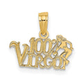 14K 100% VIRGO Zodiac Charm, 11.7 x 14.3 mm