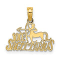 14K 100% SAGITTARIUS Zodiac Charm, 14 x 17.4 mm