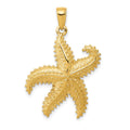 14K Starfish Pendant, 33 x 23 mm