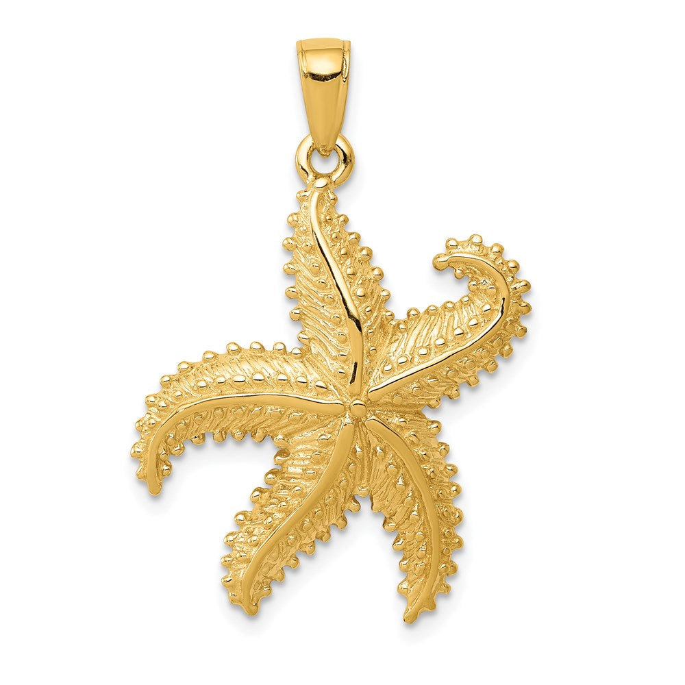 14K Starfish Pendant, 33 x 23 mm