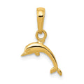 14K Mini Dolphin Pendant, 16 x 11 mm