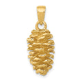 14K 3-D Pinecone Pendant, 24 x 10 mm
