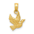 14K Flying Dove Pendant, 11.5 x 10 mm