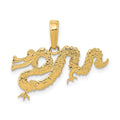 14K Dragon Pendant, 14.5 x 23 mm