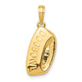 14K DOG BOWL Pendant, 22 x 10 mm