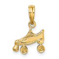 14K 3-D Roller Skate Charm, 8.25 x 12.35 mm