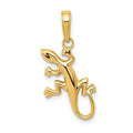 14k Polished Gecko Pendant, 17 x 15 mm