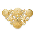 14k Sea Life Diamond-cut Omega Slide, 28 x 40 mm