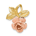14k Two-tone Rose Chain Slide, 22 x 20 mm