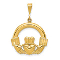 14k Claddagh Pendant, 32 x 24 mm