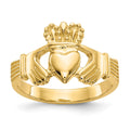 14k Polished Claddagh Ring, Size 6, 3.2 g