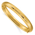 14k 5/16 Polished Fancy Hammered 8.75mm Hinged Oval Bangle Bracelet, 8.75 mm