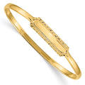 14k Slip-on 6x18mm ID Plate Baby Bangle Bracelet, 5.5 x 2.5 mm