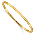14k Polished Square Tube 3.00mm Slip-on Round Bangle Bracelet, 8 x 3 mm
