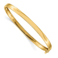 14K Polished 5.00mm Flexible Oval Bangle Bracelet, Size 8, 8 x 5 mm