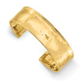 14k 19mm Hammered Polished Cuff Bangle Bracelet, 19 mm