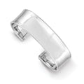14k White Gold 18.5mm Polished Cuff Bangle Bracelet, 18.5 mm