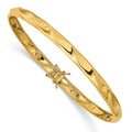 14k Polished Twisted 5.00mm Flexible Round Bangle Bracelet, 8 x 5 mm