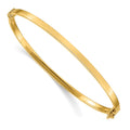 14k Polished 3.00mm Hinged Oval Bangle Bracelet, 7 x 3 mm