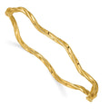 14k Polished Twisted 3.00mm Hinged Oval Bangle Bracelet, 7 x 3 mm, 3.78 g