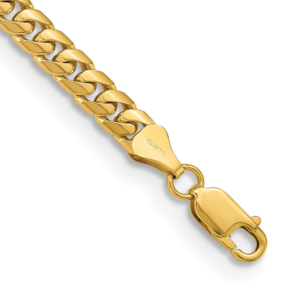 14K 8 inch 5.5mm Solid Miami Cuban Link with Lobster Clasp Bracelet, 8 x 5.5 mm