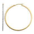 14k Diamond Fascination Diamond Dust/Accent 2x46mm Round Hoop Earrings, 0.01 ct, 46 x 2 mm