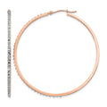 14k Rose Gold Diamond Fascination Diamond Dust/Accent 2x52mm Round Hoop Earrings, 0.01 ct, 52 x 52 mm