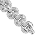 Bronze Diego Massimo Textured Rhodium-plated Stampato Bracelet, 7.5 x 24.3 mm