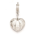 Bronze Diego Massimo Etched Rhodium-plated Heart Charm, 54 x 28 mm