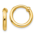 14k 2.5x10mm Polished Tube Hoop Non-pierced Earrings, 10 x 2.5 mm